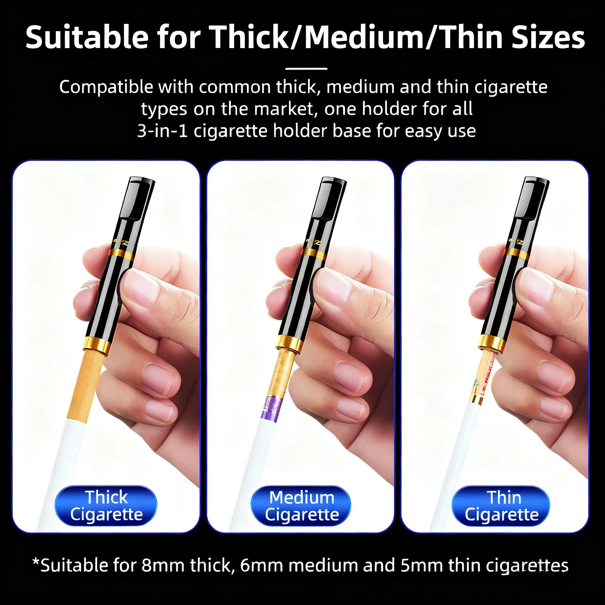 فلتر سجائر ZOBO قابل للغسل لـ King/Regular/100s، منقي دخان قابل لإعادة الاستخدام، هدية للجنسين للمدخنين #3