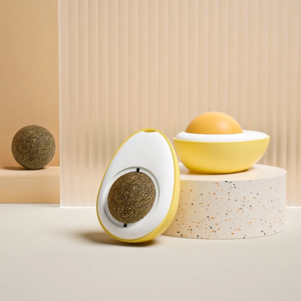 

Boiled Egg Cat Toy Original Catnip Toy Licking Ball Cat Fun Self Hi Pet Supplies Catnip Ball Pet Toys Interactive with Stickers