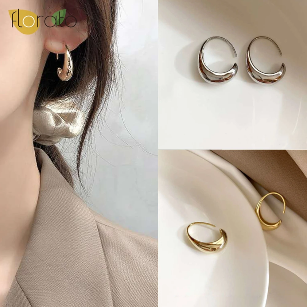 

925 Sterling Silver Earrings Niche Light Luxury Hoop Earrings Gold and Silver Color High-end Design Earrings for Women Jewelry