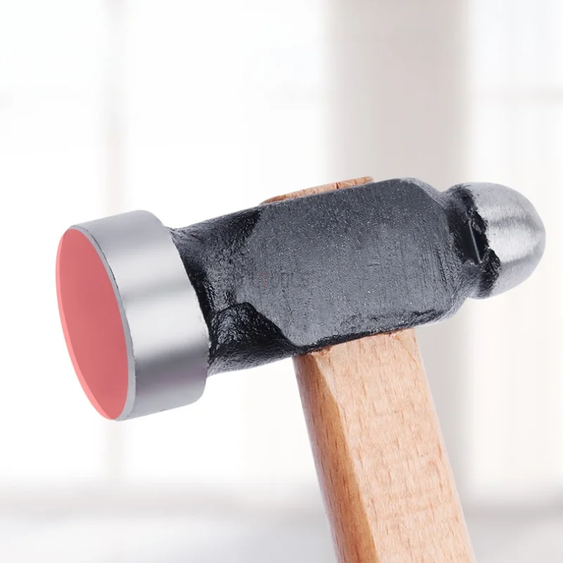 Double Faced Flat Round Head Hammer Wooden Handle Woodworking Mini Hammer Can Be Used for Jewelry Multiple Specifications