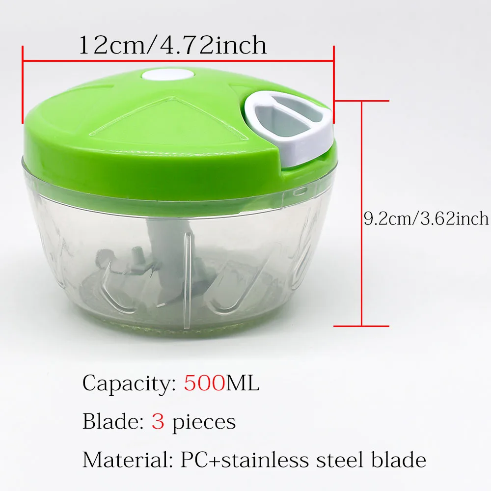 500ML Manual Fishing Shrimp Beat Machine Hand Pull Press Crusher Food Grater Vegetable Grinder