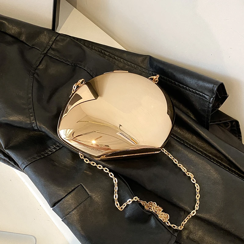 Shell Shape Bag Women\'s Evening Clutch Luxury Brand Bag Trend 2024 Aesthetic Crossbody Sling Purse Novelty Golden Coin Wallet