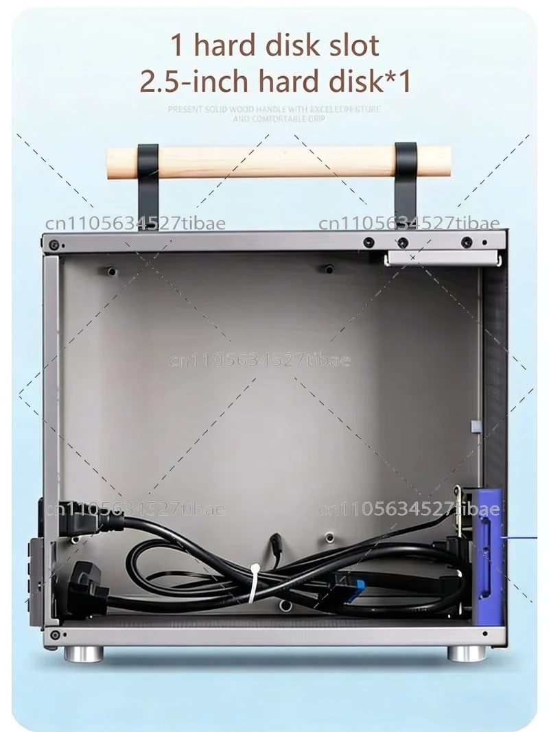 Gaming Desktop Computer Case with Tempered Glass Side Panel - Aluminum Rack Mount PC Tower
