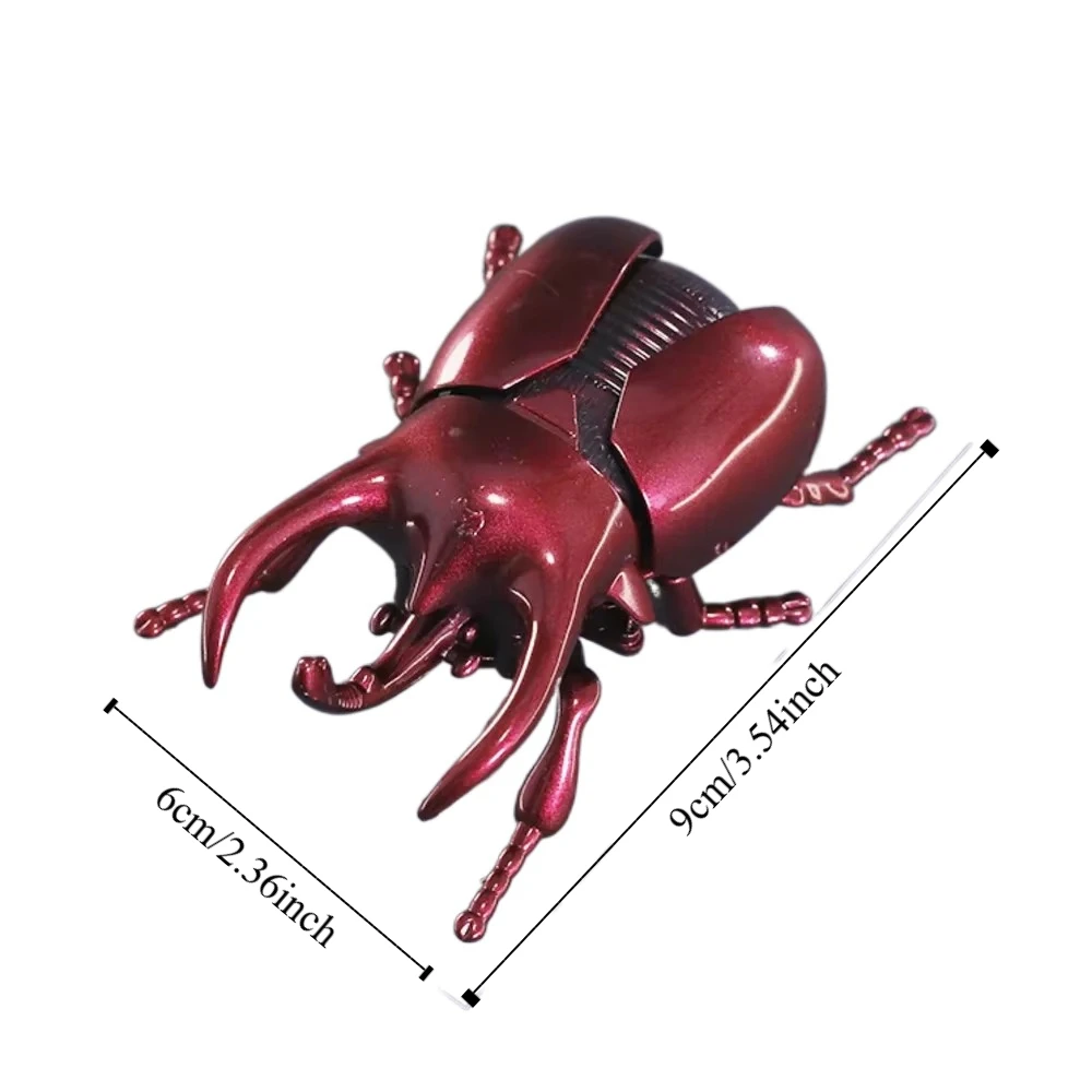 Clockwork Toys Wind-Up Beetle Trick Props Realistic Simulated Beetle Insect Model Science Education Insect Animals Crawling