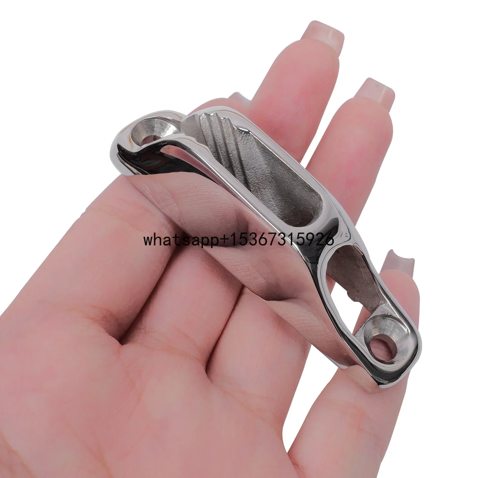 1Pc 316 Stainless Steel 70MM Marine Rope Gripper Sailboat Parts Yacht Kayak Parts with Screws