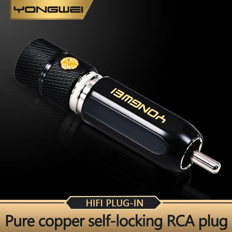 

YONGWEI Pure copper RCA Lotus conector,Suitable for digital coaxial audio and video, audio, power amplifier Welded plug