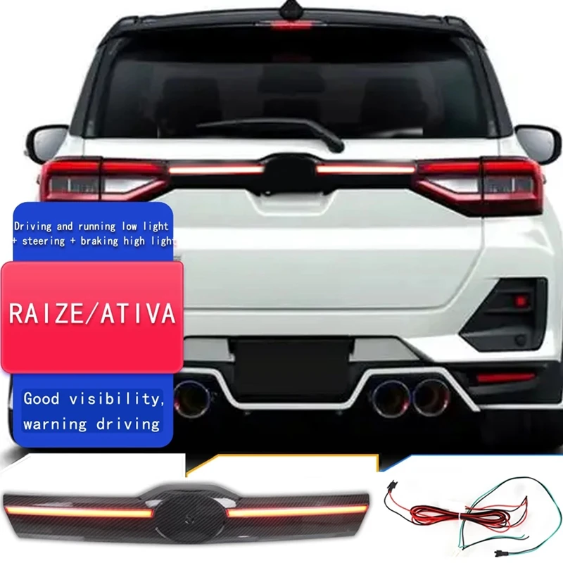 Car LED Extended Tailight Start Streamer Brake Light For Toyota Raize -Daihatsu Ativa 2021 2022