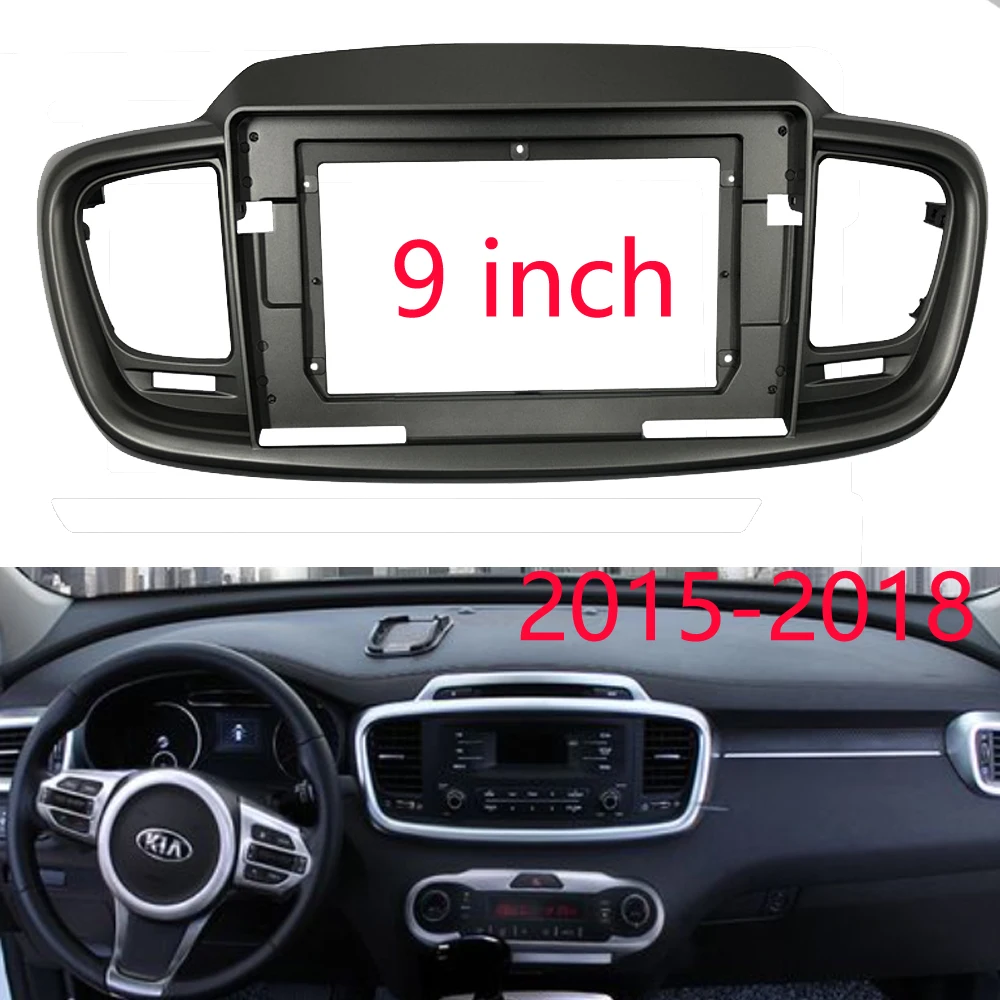 9/10.1 Inch For KIA Sorento 2015-2018 Refitting Fascia Panel 2 DIN Car Stereo Frame Radio DVD Fascia MP5 Panel Plate Trim Kit