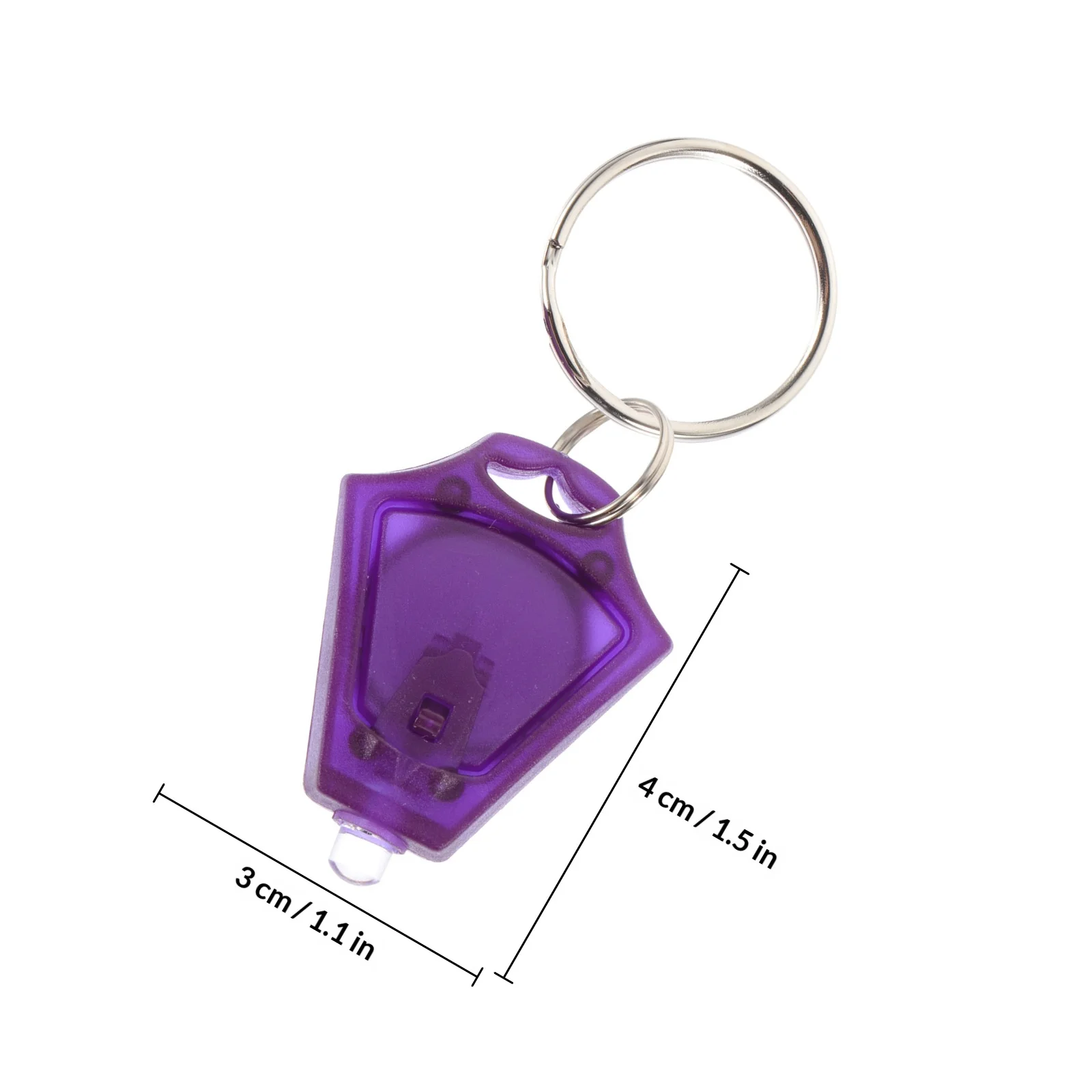 5pcs Purple Light Keychain Uv Counterfeit Lamp Mini Currency Detection Flashlight For Money Jewelry Id Verification