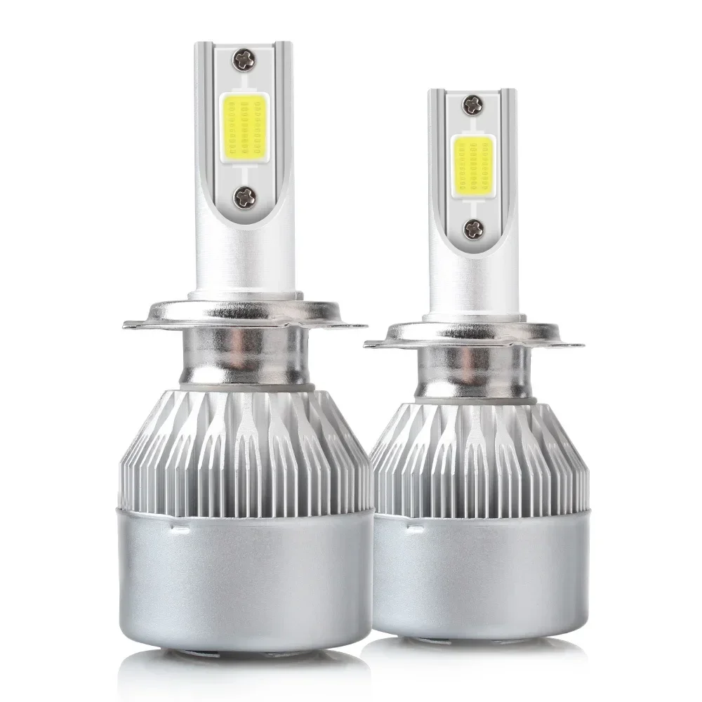 1pcs C6 H1 H3 Led Headlight Bulbs H7 LED Car Lights H4 880 H11 HB3 9005 HB4 9006 H13 6000K 72W 12V 7200LM Auto Headlamps