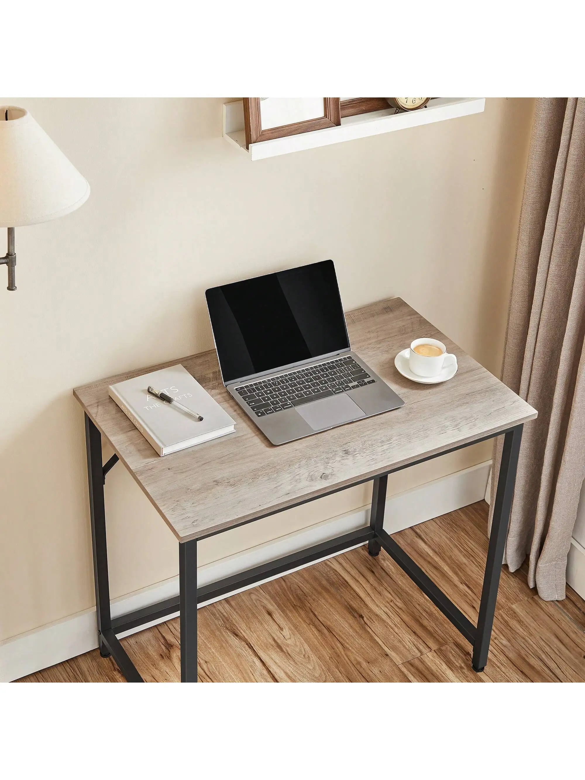 Scrivania da ufficio VASAGLE: 80x50x75 cm. Facile montaggio. Stile industriale in metallo. Rustico marrone e nero.