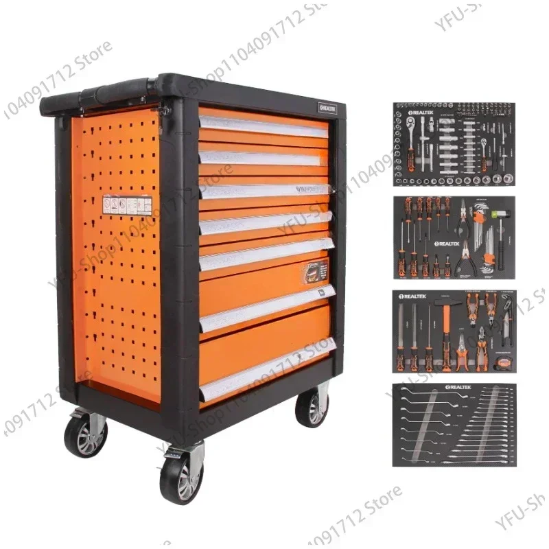 Hot Sale 7 Draws Tools Trolley Car with 174pcs Combination Hand Tools