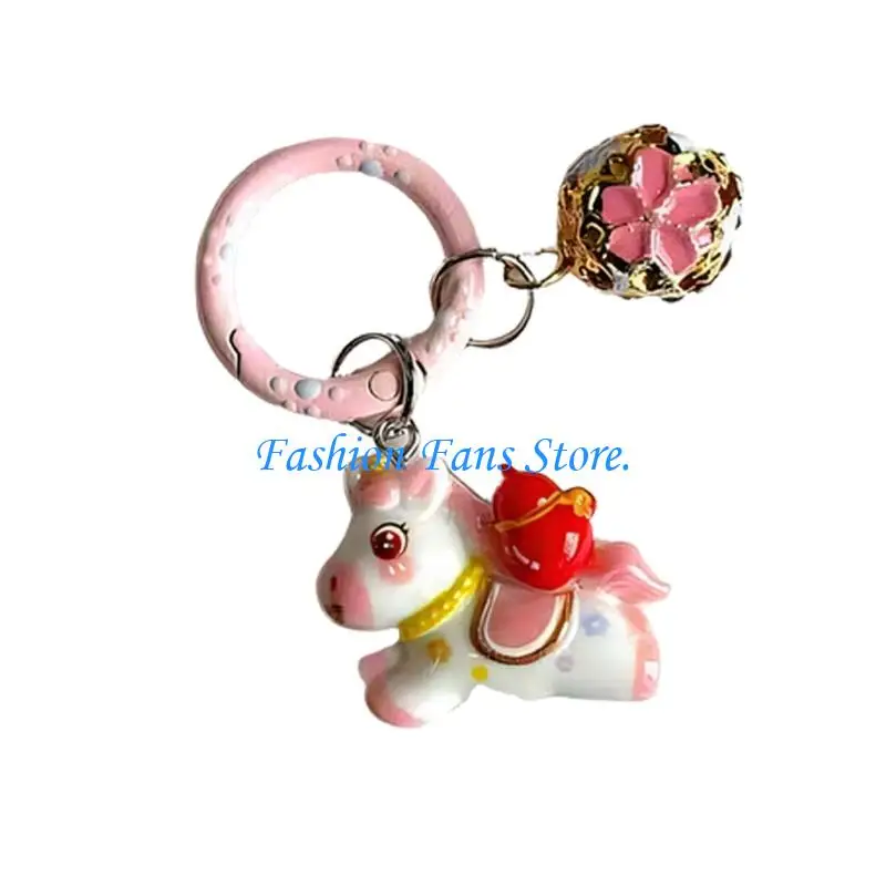 Delightful Little Horse Ring Includes A Jingling Compact And Eye Catching Design Elegant Keyrings Pendant