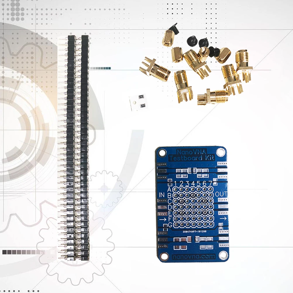 1 шт., профессиональная тестовая плата, сетевой анализатор, печатная плата, разъемы SMA, медные прокладки M2, 5 винтов, розетка SIL SMD, резистор DIP