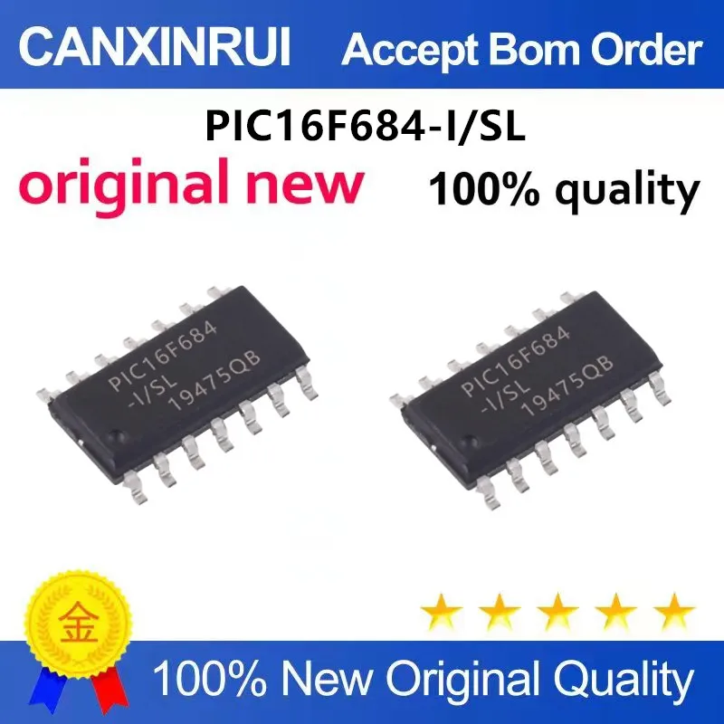 

Original New 100% quality PIC16F684-I/SL PIC16F684 SOP-14 Integrated circuit IC chip