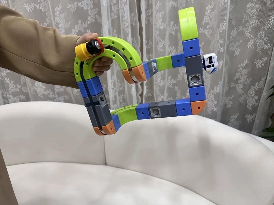 المكعب السحري للأطفال التعليمية عالية السرعة لعبة قطار السكك الحديدية الفتيان والفتيات الفكرية لتقوم بها بنفسك اللبنات هدية عيد ميلاد #6