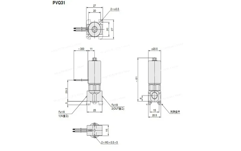 SMC Solenoid valve pneumatic components PVQ31-5G-23-01 PVQ31-5G-23-01N PVQ31-5G-16-01 PVQ series