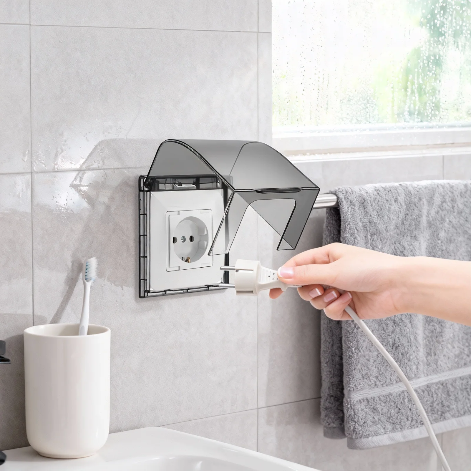 

Electrical Outlet Covers Waterproof 86-Type Socket Protector Outdoor Plug Safety Electric Wall Plate Guard