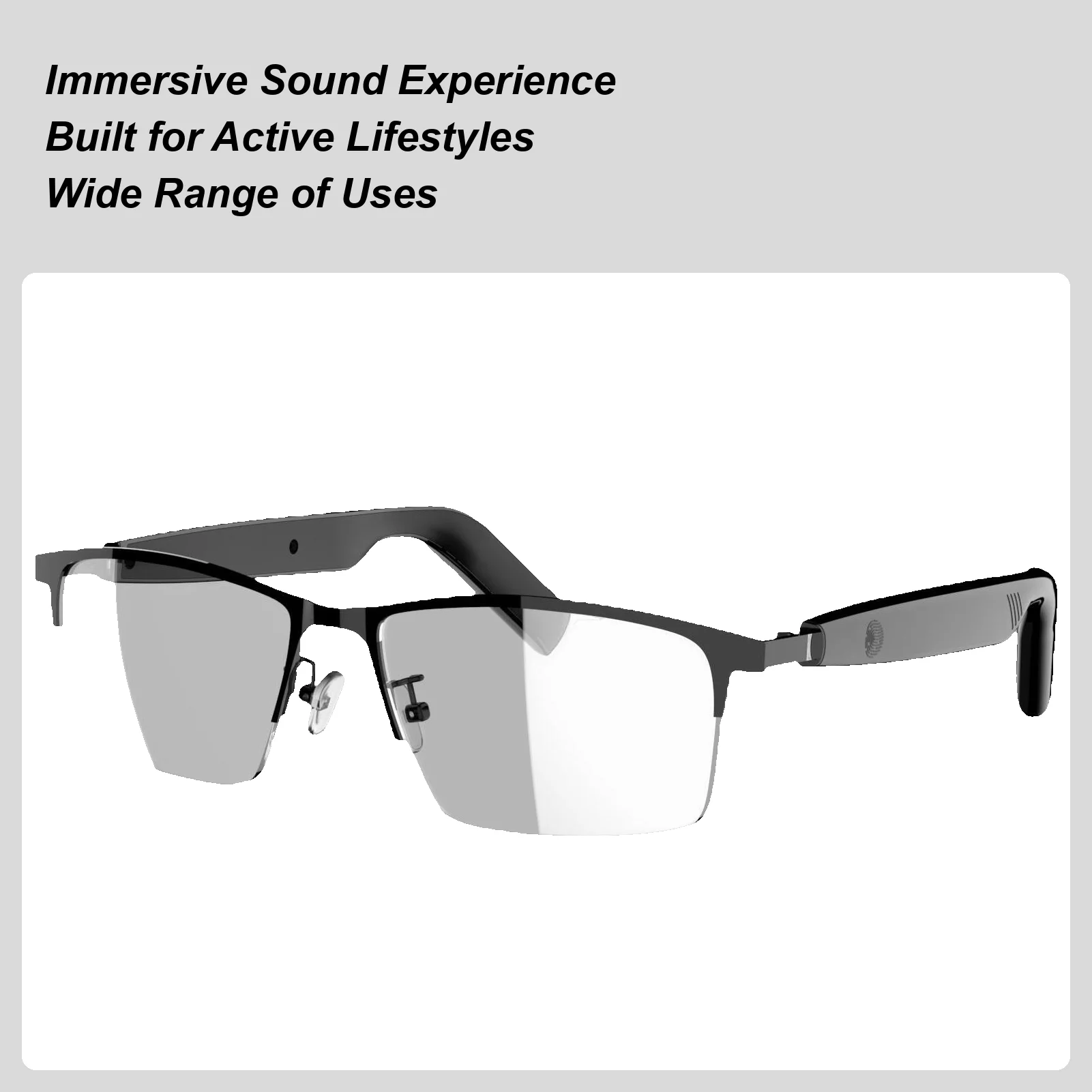 

Умные очки для мужчин с аудио беспроводными водонепроницаемыми очками, очки для аудиоплеера для технических энтузиастов, занятых профессионалов