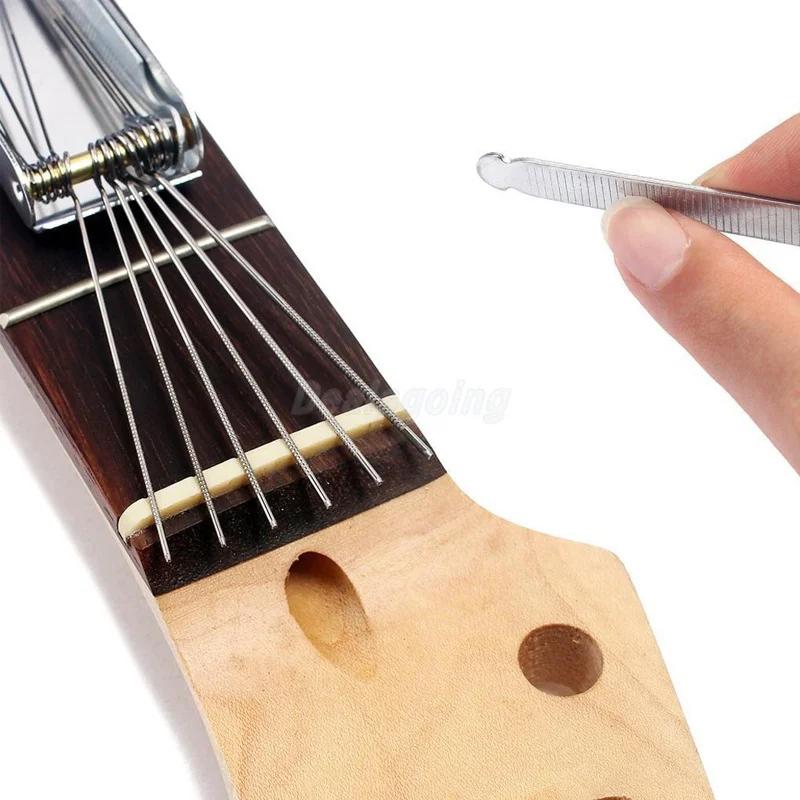 Metal 13 Tamanhos Long Shaft Files Guitarra elétrica Baixo Ukulele Sela Com Porca Polonês Ferramentas