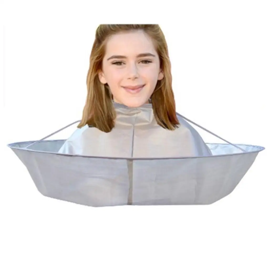قبعات قص الشعر، مظلة عباءة مقاومة للماء وقابلة لإعادة الاستخدام في الصالونات المنزلية