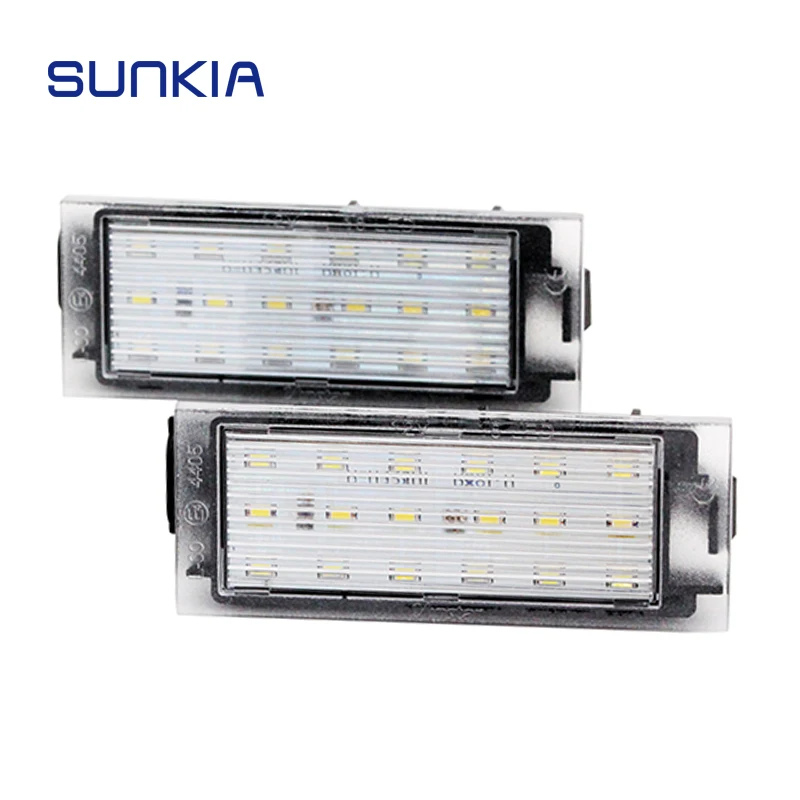 Car LED License Plate Number Light for Renault Megane 2 Clio Laguna 2 Megane 3 Twingo Master Vel Satis Opel Movano