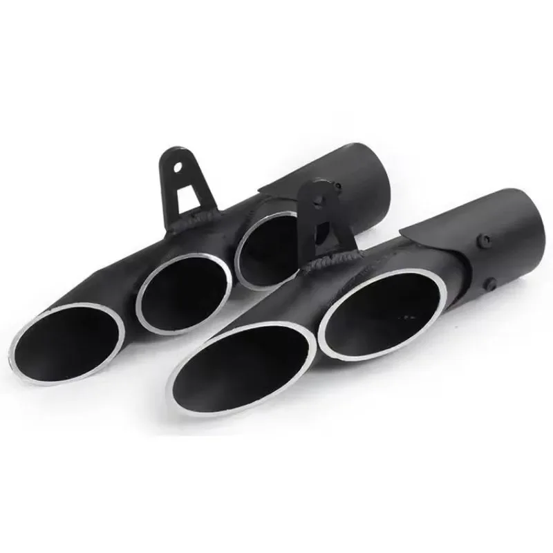 

For R1 R6 R15 FZ1 MT09 R6 Z900 zx6r cbr500r gsxr1000r Motorcycle 2Holes and 3Holes Exhaust Pipe 38-51MM Slip-On Muffler Tips