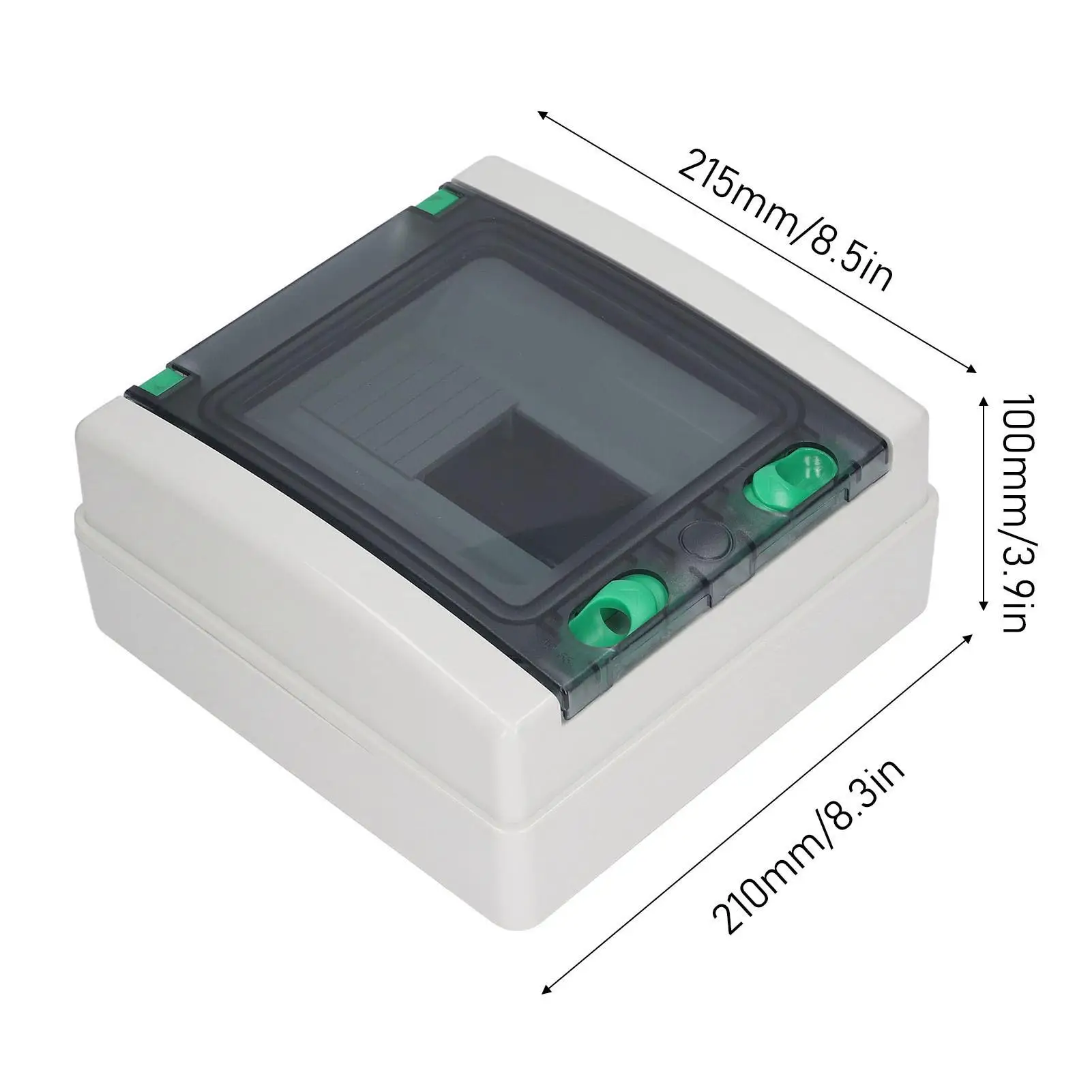 Caixa de proteção de distribuição de energia IP65 à prova d'água Caixa de junção de 8 vias para oficina Montagem DIN de alta segurança