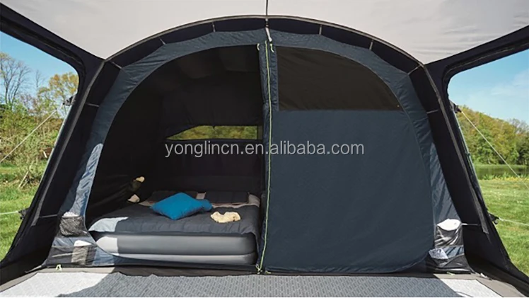 ที่กําหนดเองหรูหราอุปกรณ์ตั้งแคมป์เต็นท์กลางแจ้ง Air POLE Glamping Inflatable เต็นท์