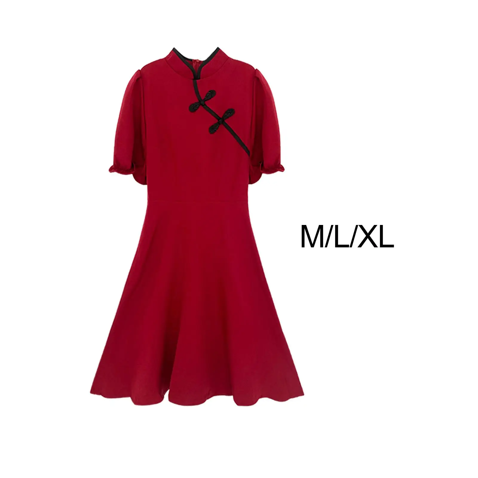 

Womens Smock Dress Soft Fashion Puff Sleeve Summer Dress Loose Fit Swing Dress Midi Dress for Vacation Daily Wear Dating Wedding