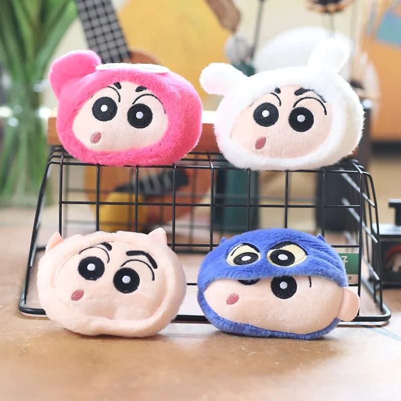 Kawaii Crayon Shin-Chan Anime Nohara Shiro Pinch Series Cartoon Plush School Bag Charm Keychain Girl Bag Charm