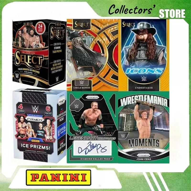 Panini 2024 Select Prizm WWE Card Blaster Mystery Box Rare Holo Autograph Trading Card Toys Holiday Birthday Gifts for Boy Girl