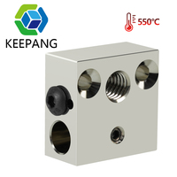 3D Printer  CR10 Heated Block Titanium Alloy Heat Block Copper Plating For Ender 3 CR-10 Hotend 3D Printer