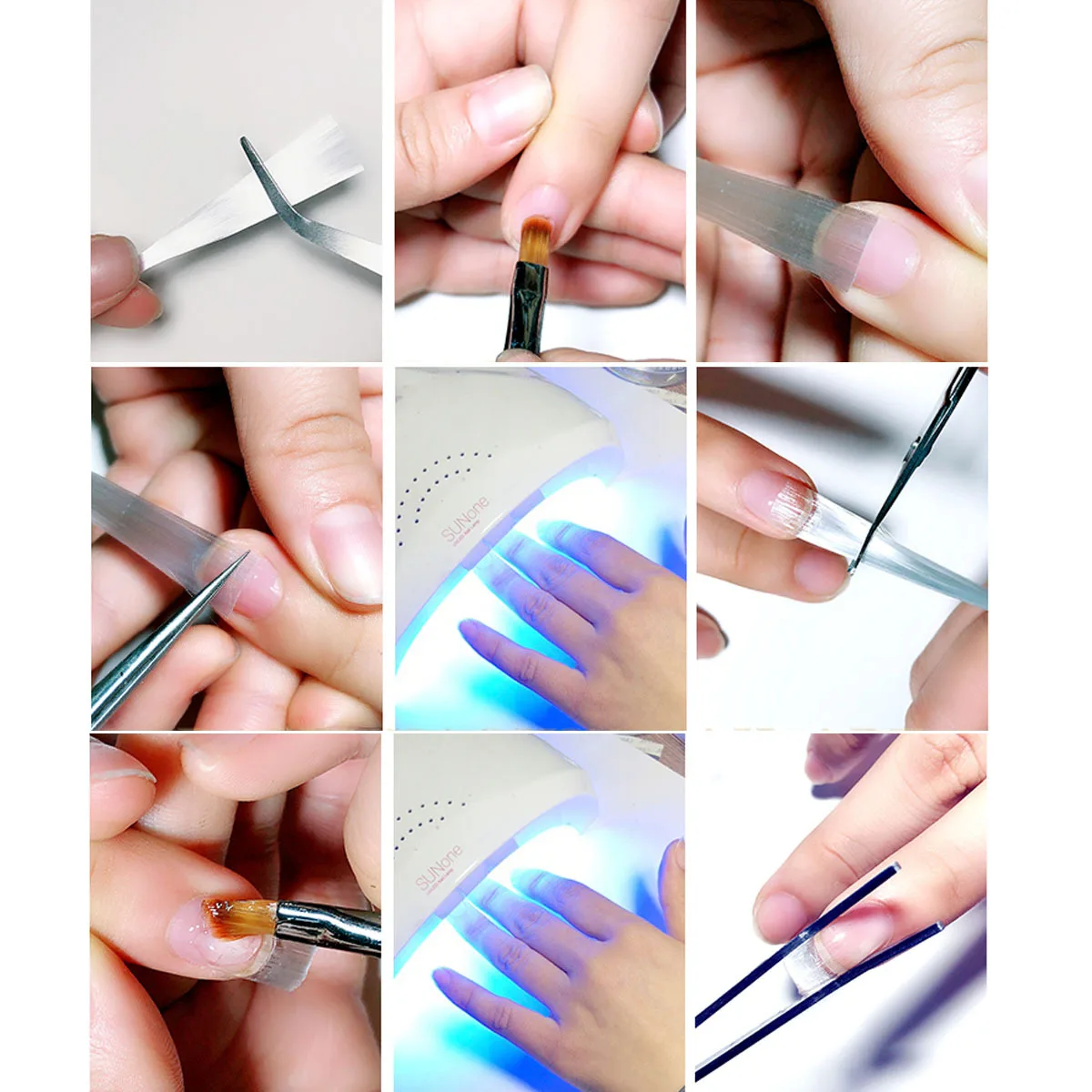 1pc 50cm ferramenta de extensão de fibra de vidro fibra para arte diy salão uso fibras brancas para extensão de unhas salão de beleza fibra de vidro