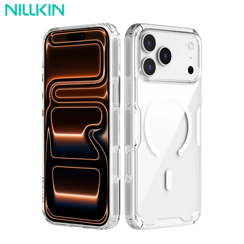 

Чехол NILLKIN для iPhone 17 Pro Max MagSafe для iPhone 17, гибридный классический магнитный чехол из ТПУ для iPhone 17, прозрачный чехол