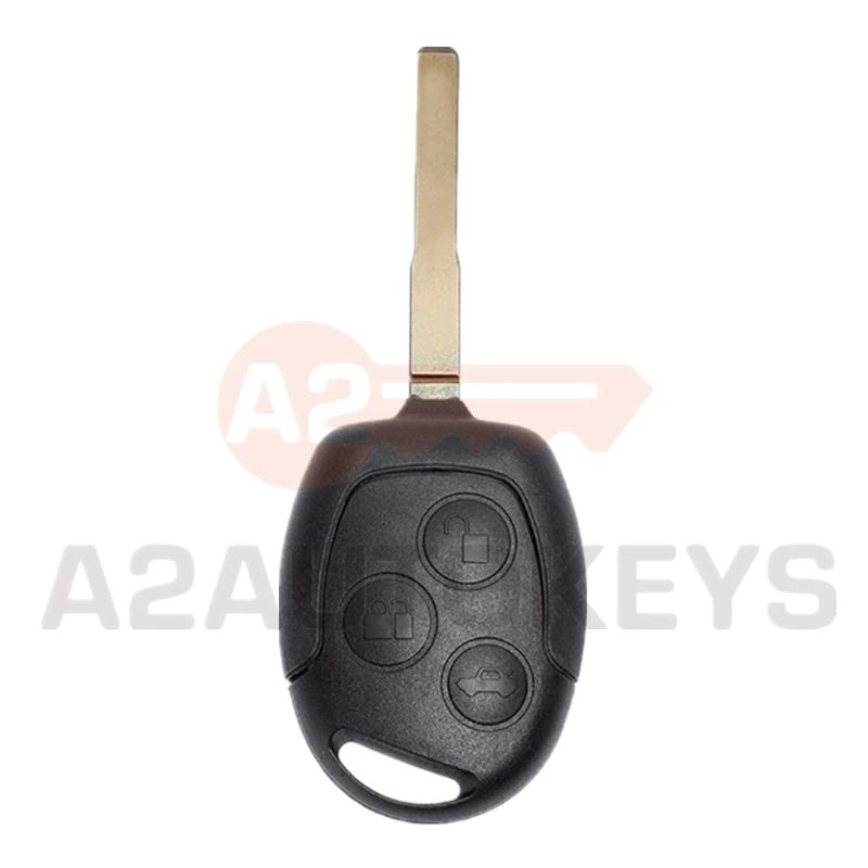 A2AUTOKEYS 3 Buttons 315/433 MHZ 4D60/4D63 Chip Remote Car Key For Ford Mondeo Focus 2 Fiesta Fusion Transit HU101 FO21 blade