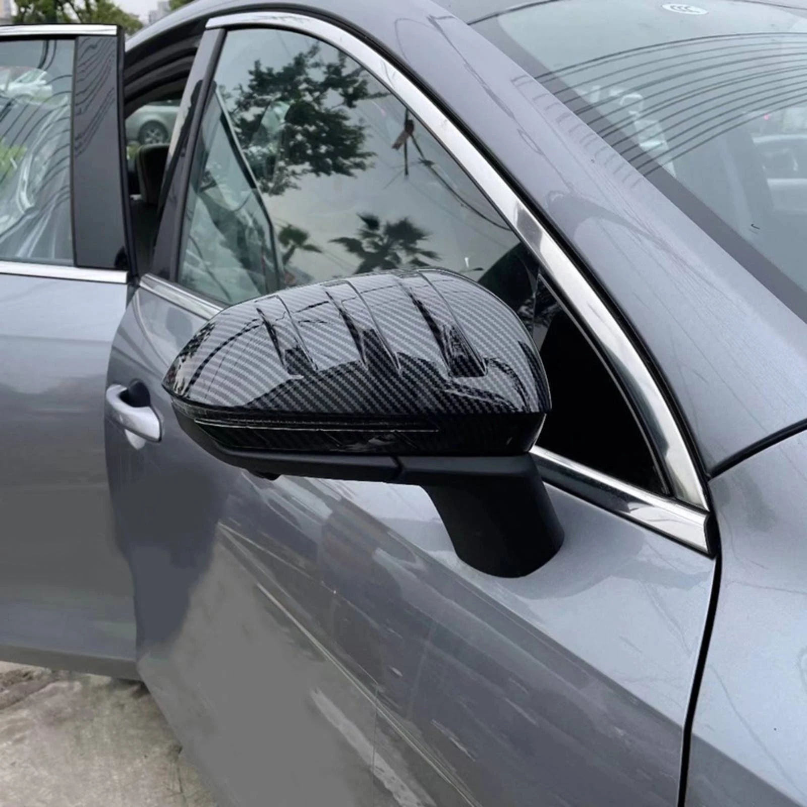 Carbon Fiber Pattern Mirror Housings Tailored Fit Carbon Fiber Pattern Trim Side Mirror Border Molding Auto