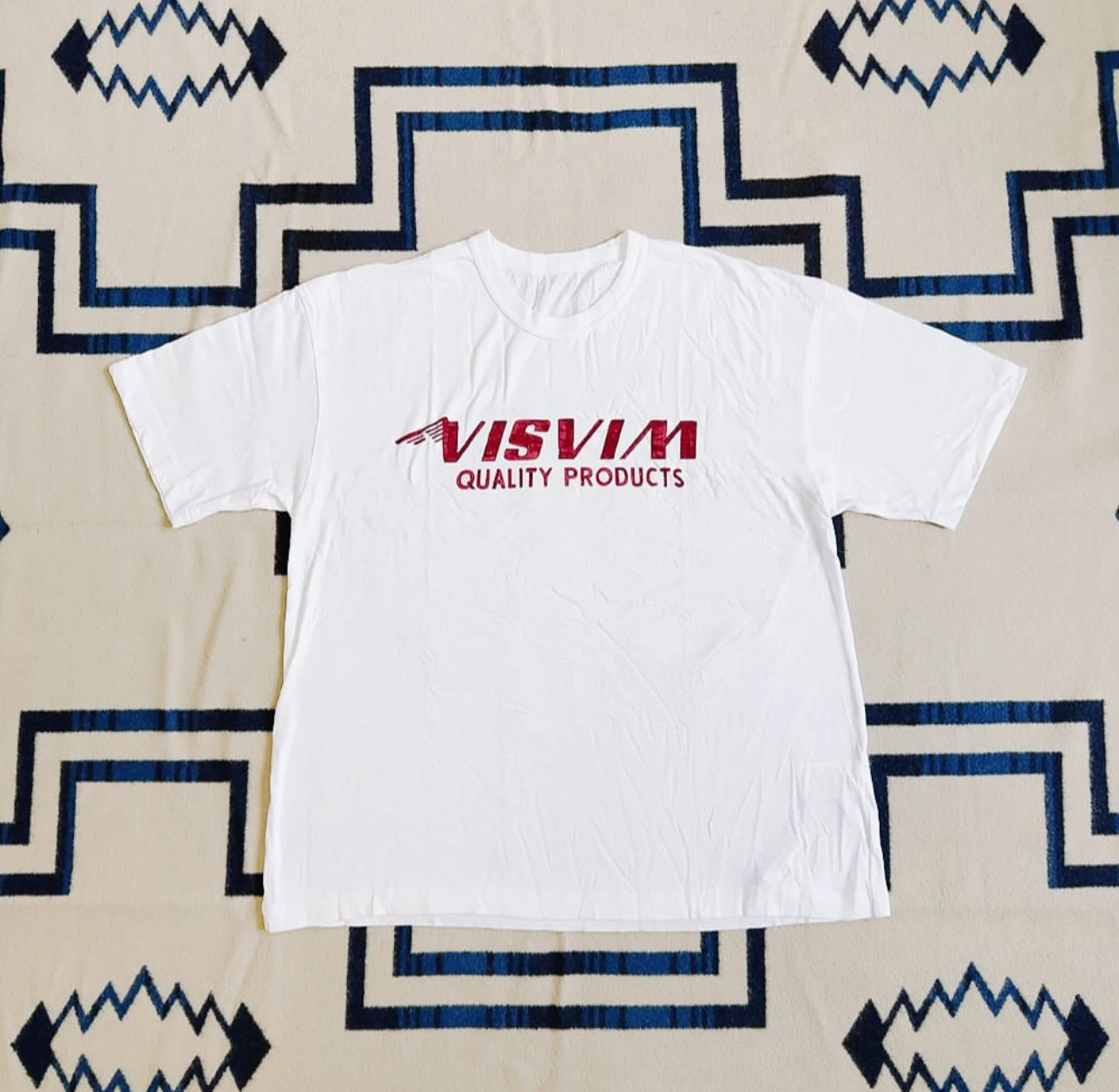 

VISVIM KOFU 24SS white printing loose short sleeve T hand-painted printing gradual change washed Tianzhu cotton