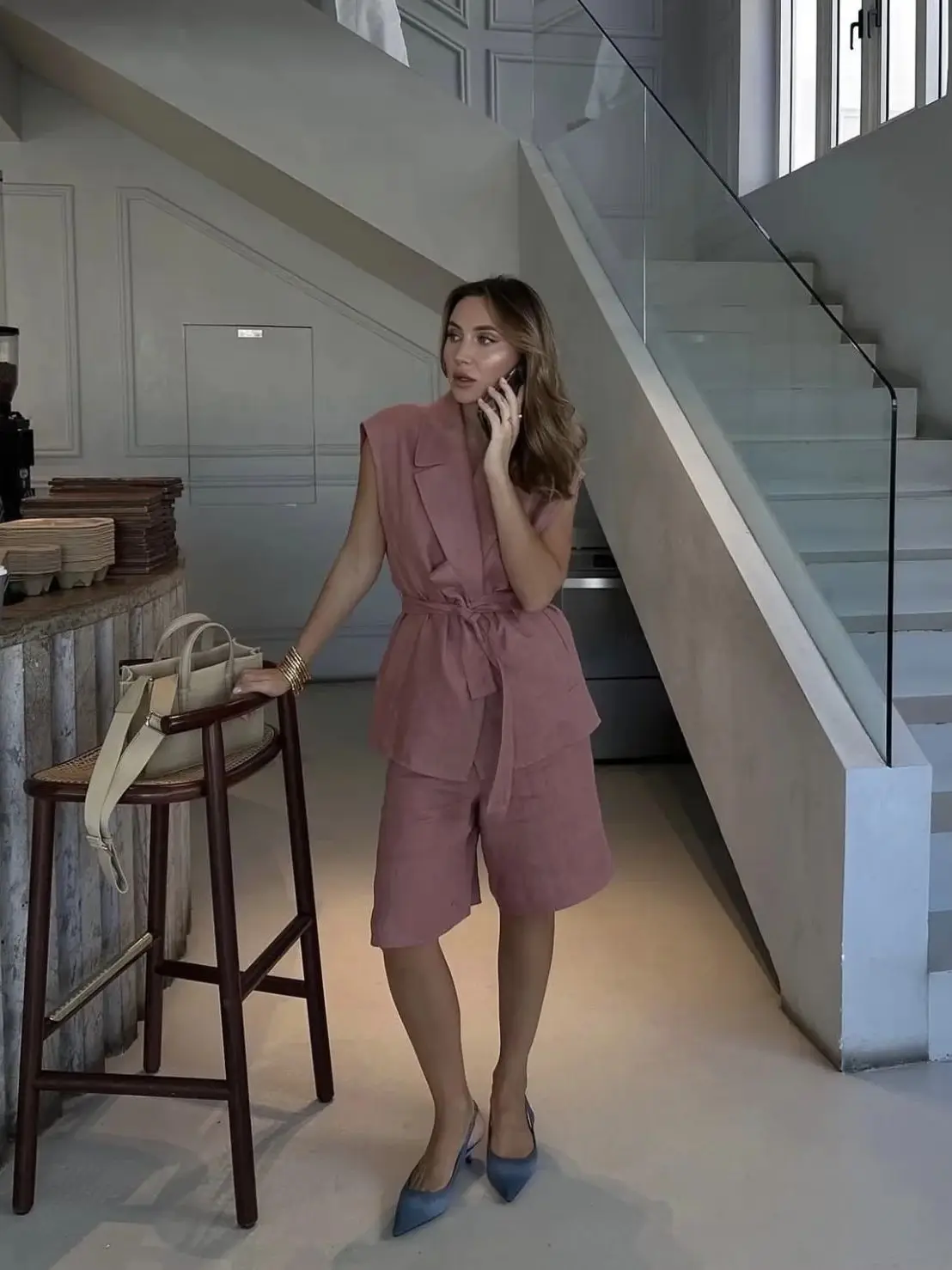 

XEASY 2023 NEW Summer Women Solid Color Pockets Decoration Casual Vintage Sweet Loose Shorts