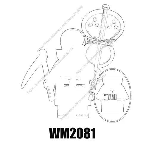 단일 새로운 만화 액션 피규어 액세서리 빌딩 블록 어린이 WM2081 WM6105 WM6106