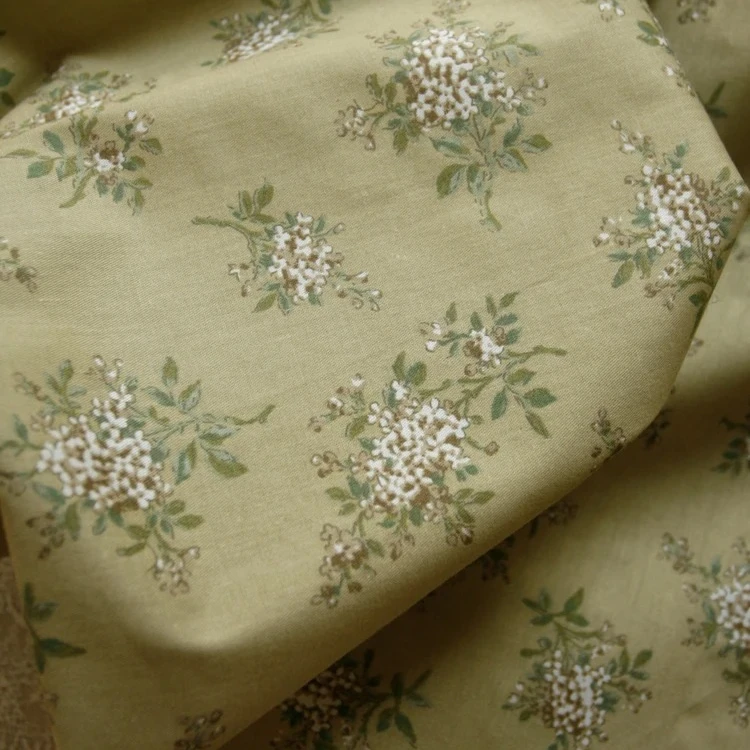160x50cm Retro Grape Floral Twill Cotton Fabric for Dress Clothing Handmade DIY Home Decoration Sewing Cloth view 2