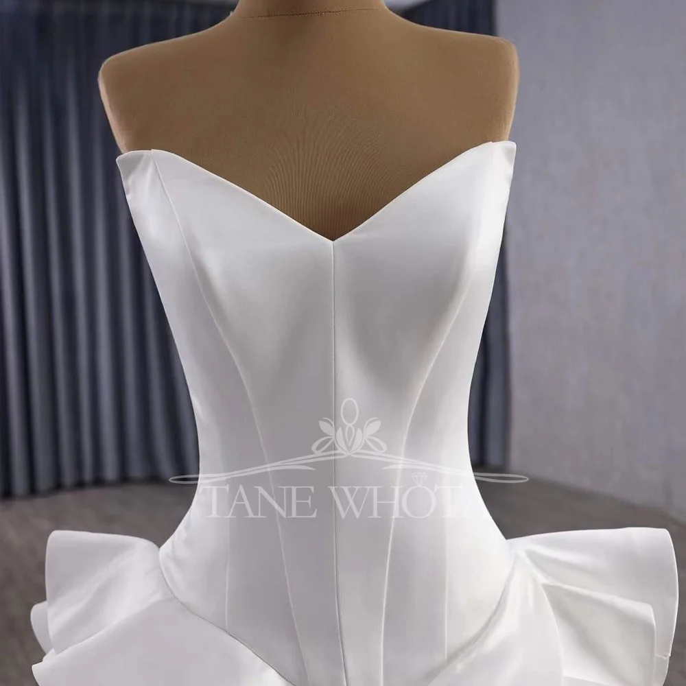 スイートハートノースリーブジッパーフリルセクシーブライダルドレス2025ウェディングドレスマーメイドスタイル女性向けカスタマイズ