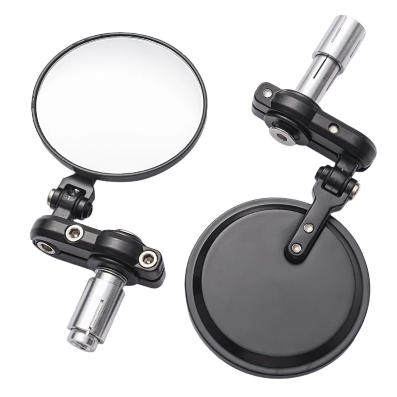 

3" Folding Round Mirrors Foldable Round Side Mirrors Pair for 20mm Handlebars