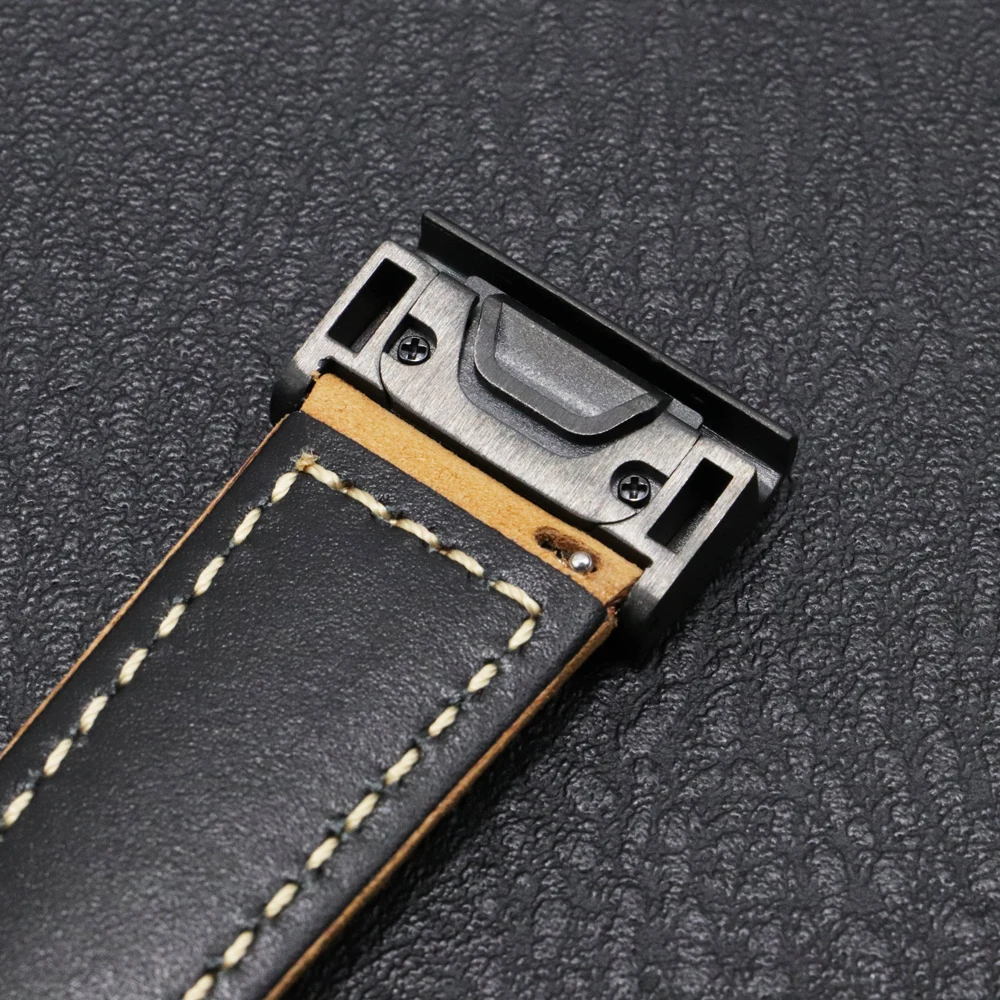 22mm 26mm Leather Watch Band For  Garmin Fenix 7 7S 7X 6S 6X Wrist Strap Replacement Straps 6 5S 5X 5 3