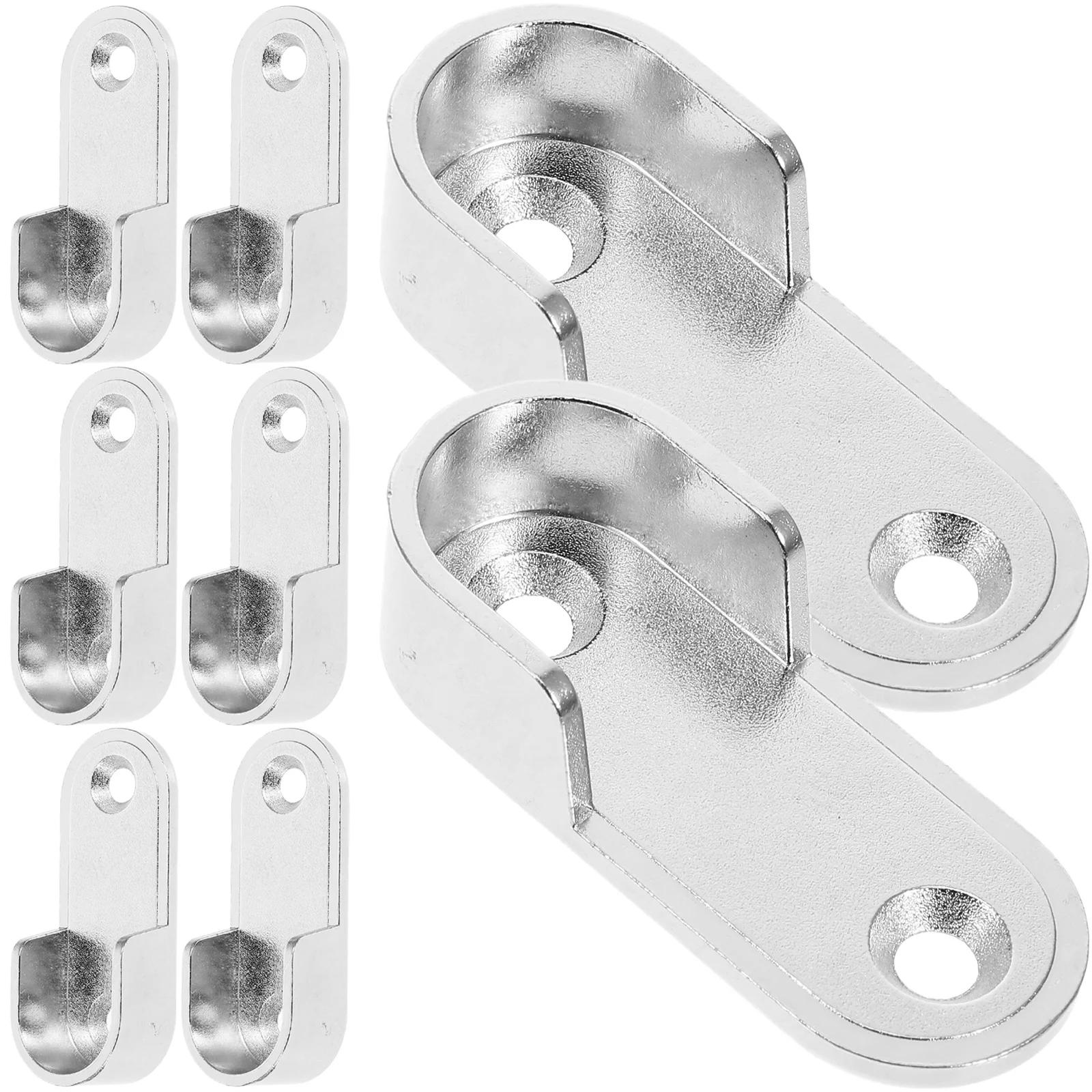 8 قطعة خزانة من الفولاذ المقاوم للصدأ قضيب بين قوسين 15 مللي متر الثقيلة شفة المقبس خزانة قضيب دعم بين قوسين المقبس قوس