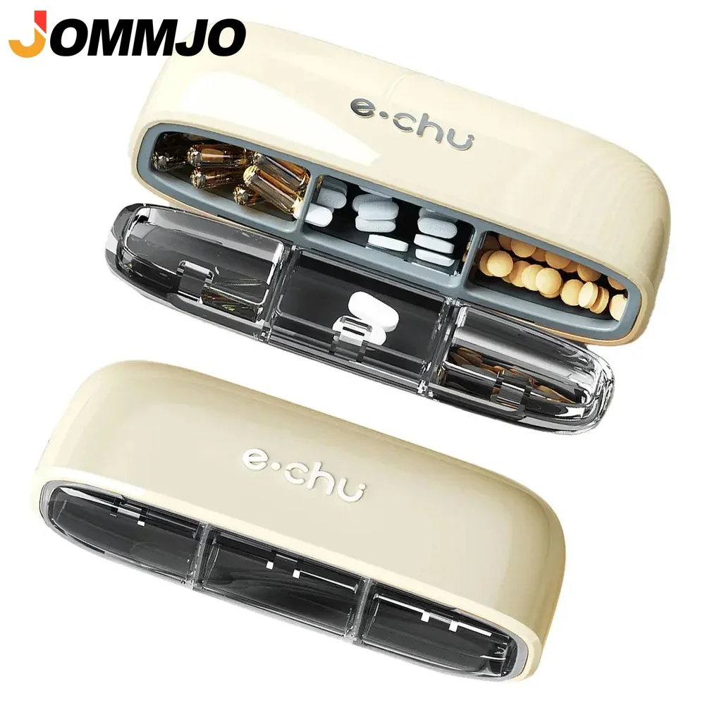 1PCS 3 Compartments Pill Organizer – Portable Moisture Proof Pill Case for Tablets, Vitamins, Cod Liver Oil & Medication