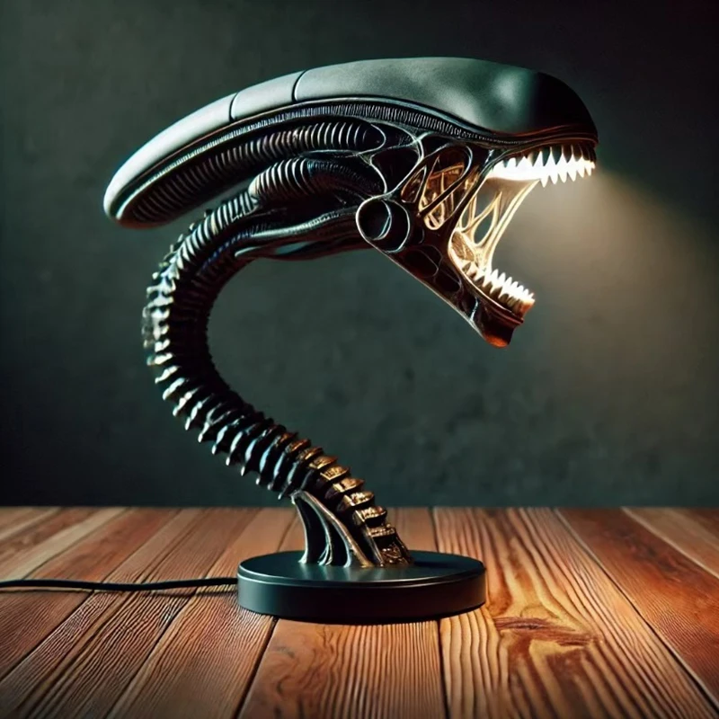 Alien Creature Resin Lamp Stand for Bedroom Home Decor