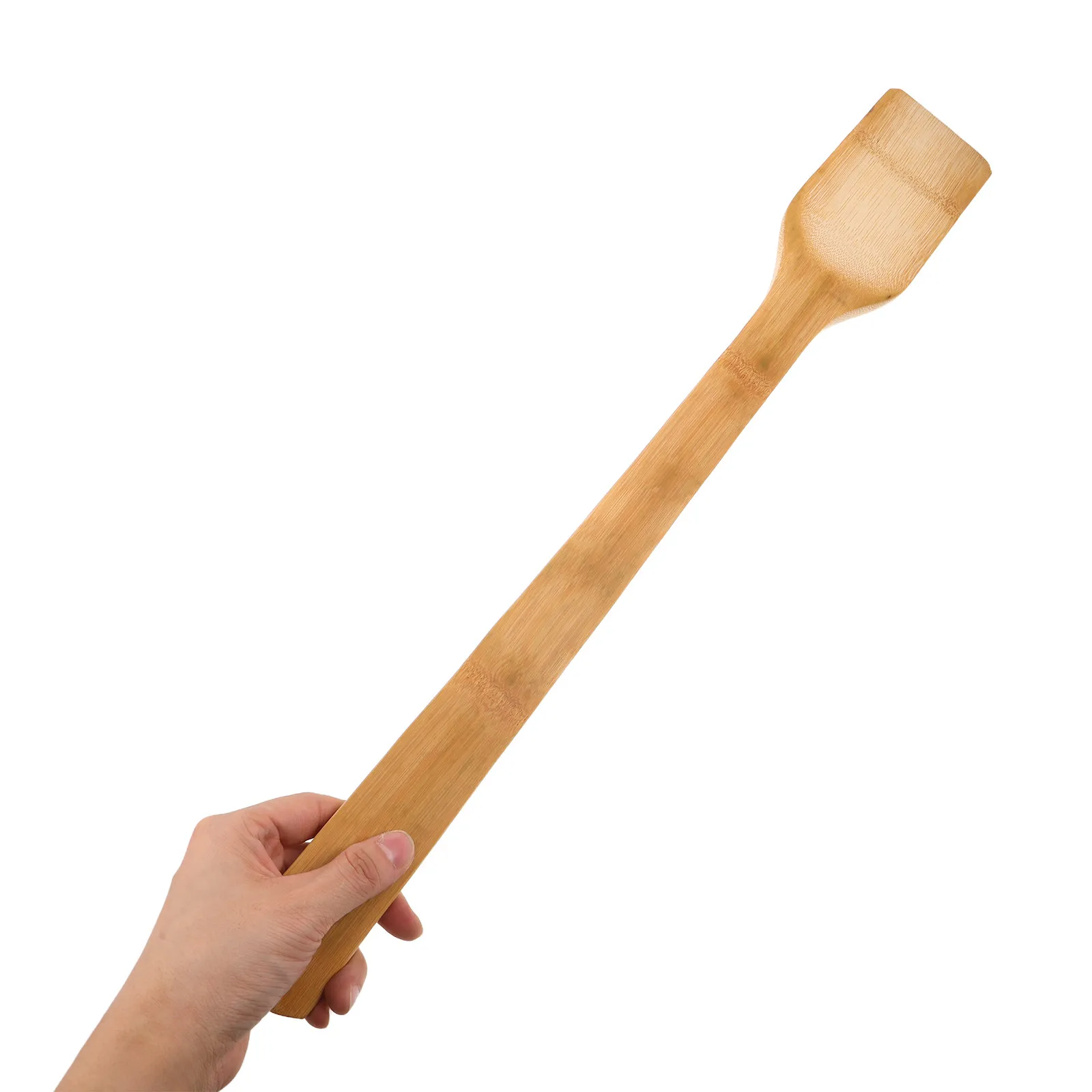 Espátula de bambú extra larga para mezclar y remover, apta para uso alimentario, ideal para cocinar en campamento, para cocinar cangrejo y camarones, y para remover chiles.