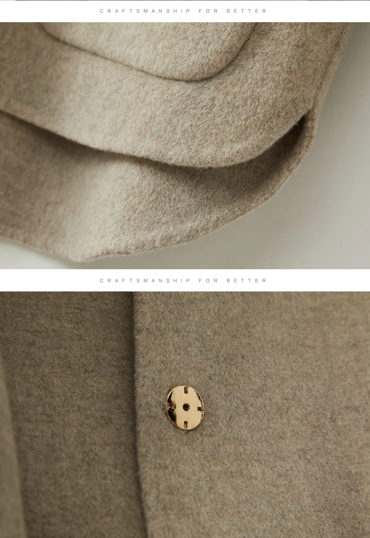 CAIXINGLE Herbst- und Winterneuer Damenmantel 100% Reine Wolle Wendbarer Wollmantel Stehkragen Schwalbenschwanz-Damen-Crop-Top – Detail 24