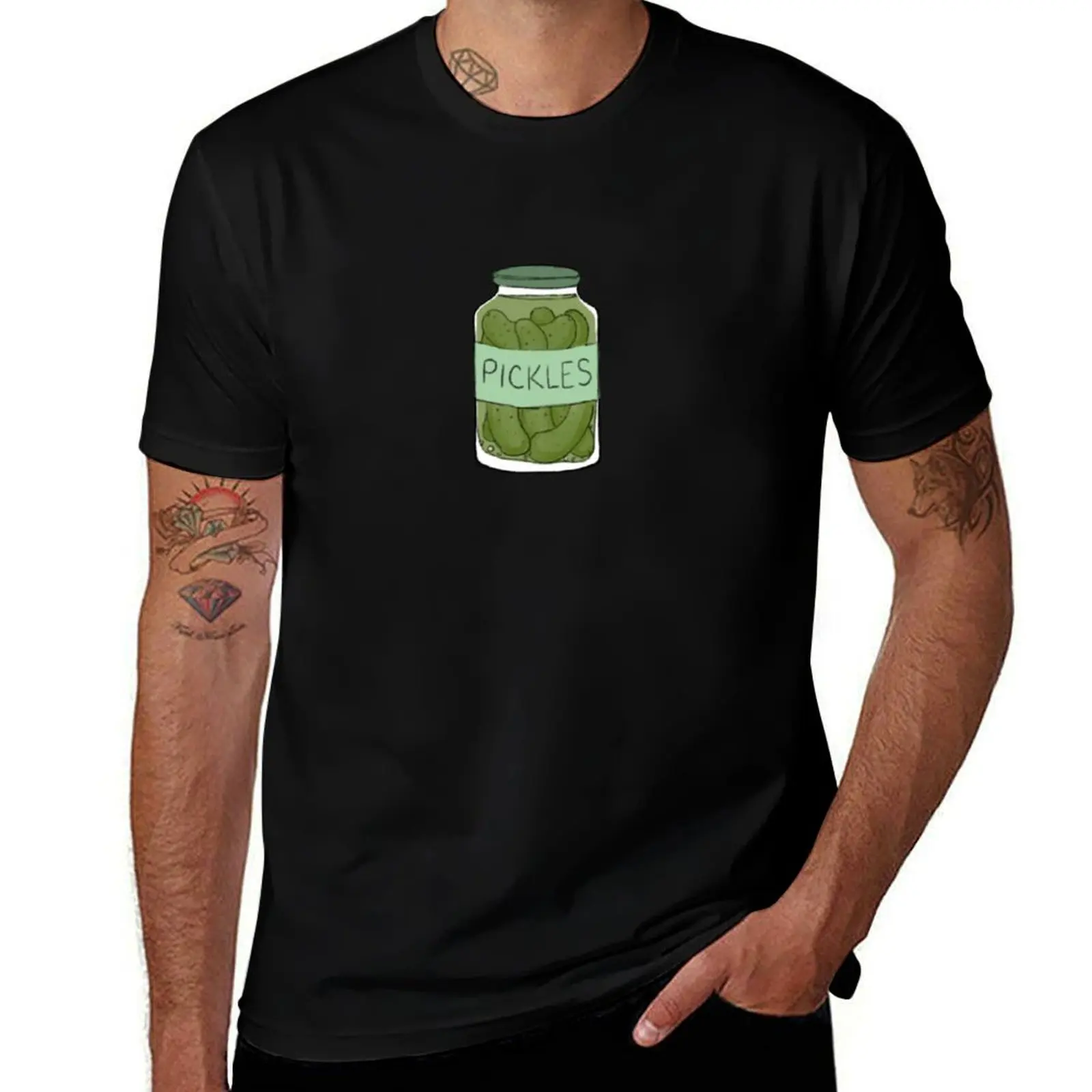 

Dill pickle jar illustration T-Shirt topping man clothes cheap stuff oversizeds men tshirt